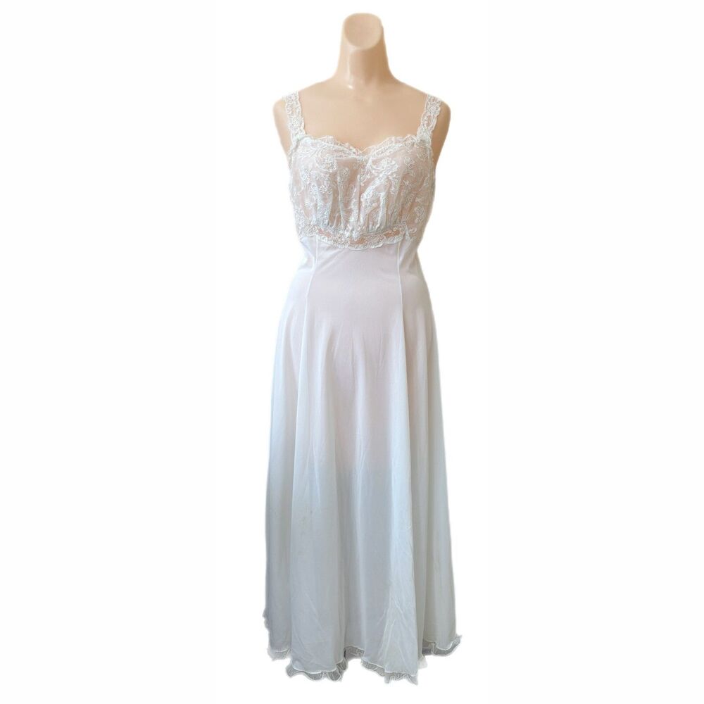 Juliana Womens 1940s Slip Dress Size 34 Lingerie Hollywood Bride Negligee Vtg